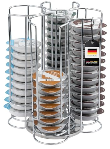bremermann Kapselständer drehbar für 56 TASSIMO Kapseln, Kapselspender (verchromt)