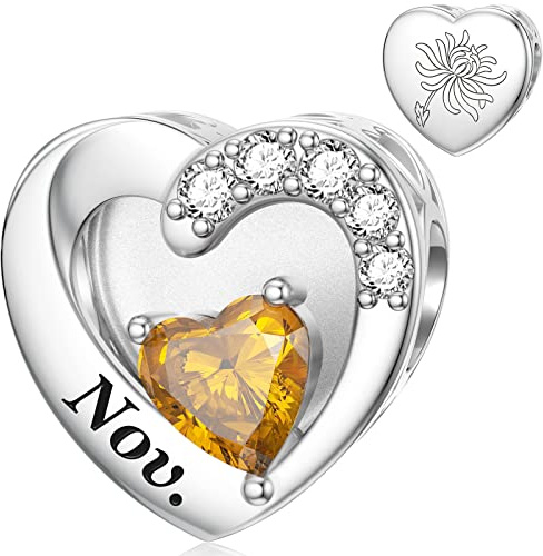 SEVENWELL Geburtsstein Charm für Pandora Charm Silber Geburtsblumen