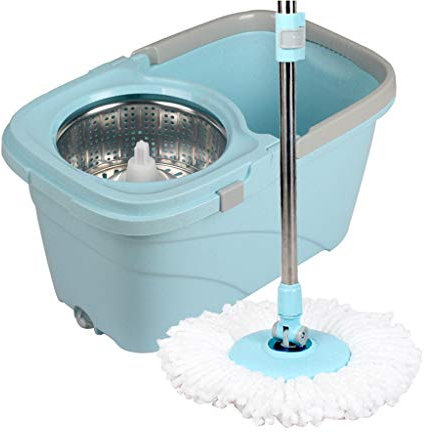 Fregona giratoria autotorsión de Agua Dual Drive Water-Spray Mop Cubo hogar Manos Libres Lavado Perezoso deshidratación automática