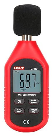UNI-T UT353 UT353BT Sound Level Bluetooth Meter Digital Noise Measuring Tester 30-130dB Professional Decibel Monitor dB Detector(UT353BT)