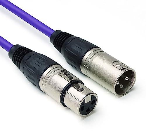 keepdrum mc001xx-6m-pu Mikrofonkabel 3-polig XLR 6m Lila
