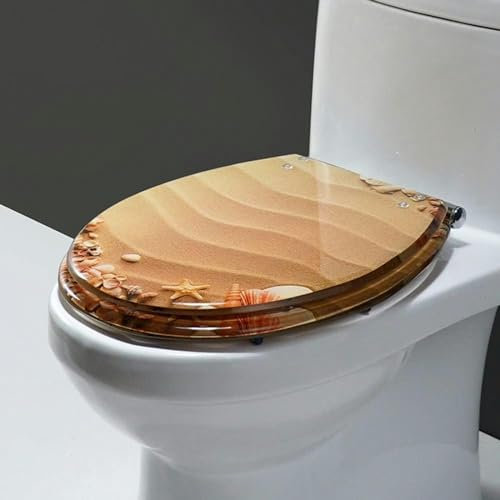Harz Toilettensitz Universal U/V/O Toilettensitze Verdicken Langsam Schließen Toilettendeckel Marmor Muster Toilettensitze, Leicht Zu Reinigen