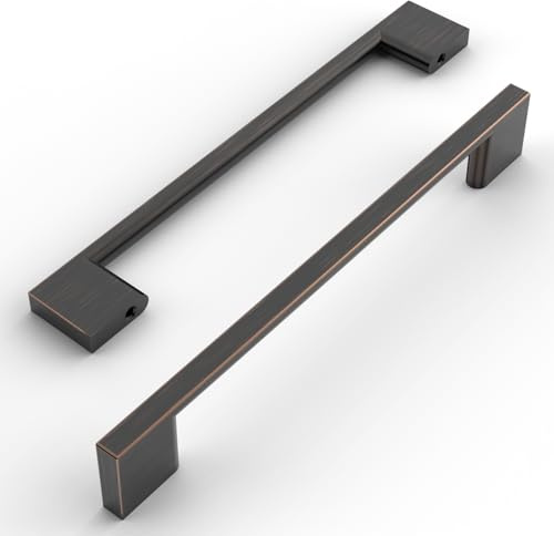 Amerdeco 6 Stück Möbelgriffe Öl Rieb Bronze, 160mm Lochabstand, Zinc alloy Schubladengriffe & Schrankgriffe für Küchenschränke & Kleiderschränke UK0022