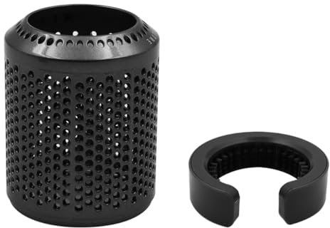 Hsthe Sea Hair Dryer Filter Replacement, Nozzle Fitting Upgrade Metal Gray for Compatible with HD01 HD03 HD08 Models Repair Accessories with Filter Cleaning Brush