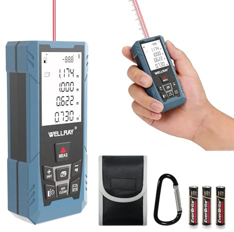 Laser Measuring Tool, 500FT Laser Measure Tool with ±1/16 Accuracy, IP54 Laser Distance Meters with FT/in Units for Area/Volume, Laser Measurement Tool with Angle Sensor for DIY Home Indoor, Black