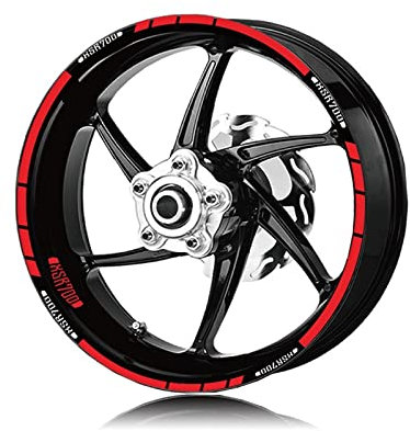 Raddekoration Wasserdichte Rad-Logo-Aufkleber Für Motorradreifen Für XSR700 Xsr700 Xsr 700 Mit Reflektierenden Streifen Langlebig und attraktiv (Color : Rosso)