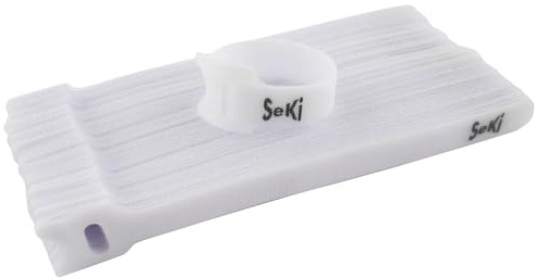 SeKi 50 stycken kardborreband buntband vitt 15 cm kardborrband 12 mm bred kabelhantering kabelorganiserare återanvändbart kardborrband kardborreband kardborreband med ögla