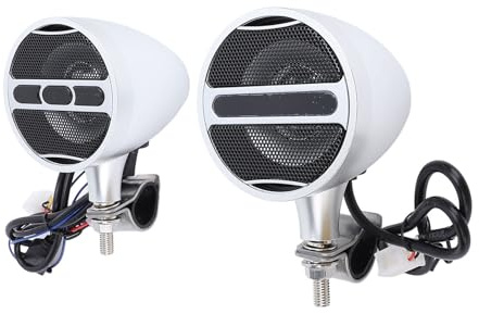 RiToEasysports Altoparlante ATV per Moto, Stereo per Manubrio Impermeabile Adatto per Motocicli con Diametro del Manubrio di 22-30 Mm