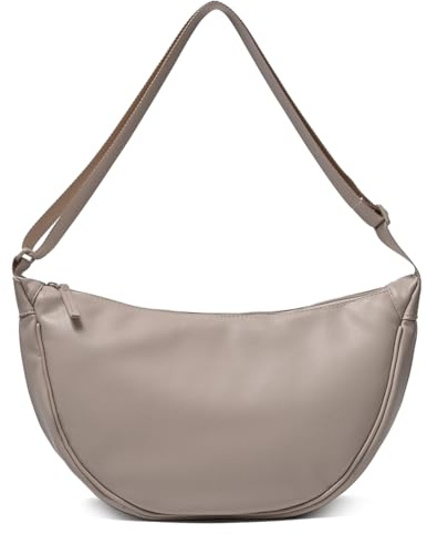 HiTotes Borsa a Tracolla Pelle Mezza Luna Hobo Grande Dumpling Bag