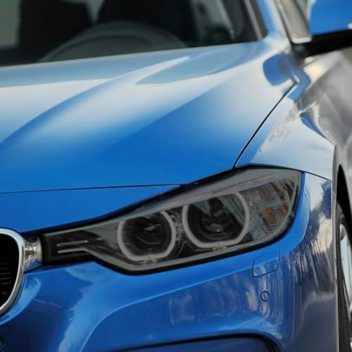 2 Stück Autoscheinwerfer-Schutzfolie, geräucherter schwarzer Tönungsfolien-Vinyl-transparenter TPU-Aufkleber, für BMW 3er F30 F31 Touring