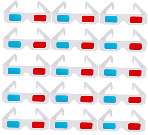 Angoily 40piezas Gafas Papel Anaglifo Rojo Azul Pack Unidades Ligeras y Resistentes para Cine y Televisión Portátiles para Entretenimiento Familia