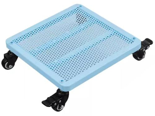 KITCISSL Scaffale per Piante Carrello con Ruote Portatutto, Sposta Mobili con Ruote Porta Piante da Interno per Interni, Portapiante Portavasi da Balcone Vassoi Rettangolare Sottovaso(Blauw,40x40cm)