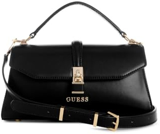 GUESS Queensland Top Handle Flap Bag Black