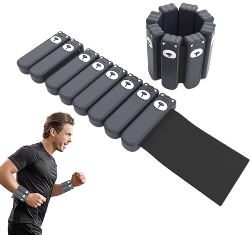 Poids de cheville réglable pour femme, 2 poids de main pour femme, sangle de poignet réglable en silicone, équipement Pilates, bracelet suppor pour la marche, le ballet, le fitness, l'aérobic