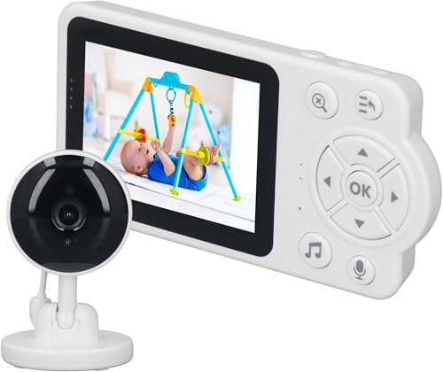 Zeerkeer Babyphone mit Kamera 2,8 Zoll Video Baby Monitor mit VOX Modus Nachtsicht Gegensprechfunktion Schlaflieder Smart Baby-Kamera Sicherheit Schutz