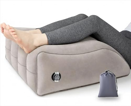 Geltais Leg Elevation Pillow, Inflatable Leg Pillows, Leg Wedge Pillow Injury Recovery with Storage Bag for Promote Blood Circulation, Improving Sleep Quality for Pregnant, Surgery