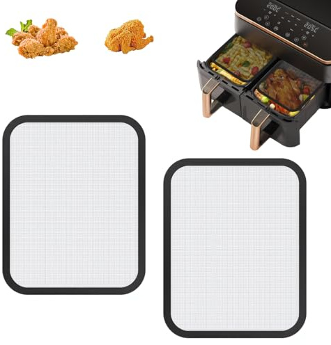 2 st stänkskydd i INOX, finmaskiga stänkskydd för Cosori Airfryer 8,5 L/Dual Blaze TwinFry 10L tillbehör till Air Fryer Magnetic Stänkskydd för Cosori CAF-R901-AEU 8.5L