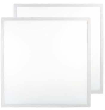 ENOVALITE 2er Pack LED Panel 62x62 cm, 30W 4500lm, 4000K Neutralweiß | 150 lm/W, flimmerfreie Einbauleuchte für Rasterdecke, Bürolampe, Rasterleuchte, mit 230V Netzteil, 620x620x30mm