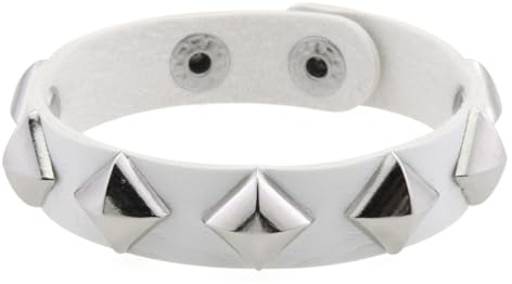 Bracelet En Cuir Homme,Bracelet En Cuir Tissé À La Main, Ajustable, Léger Et Luxueux, Inspiré Du Style Punk Hip-Hop, Orné De Clous Carrés Scintillants Et D'Une Boucle À Pression. Bijou Énerg