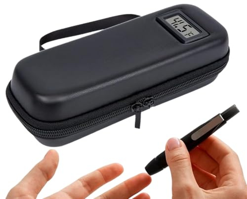 Porta Insulina Termico Da Viaggio – 21,5×9×5,8 Cm Organizzatore Di Medicinali Refrigerato | Frigo Per Farmaci Con Display Della Temperatura Per Insulina, Materiali Per Diabete, Aereo, Auto, Ospedale,