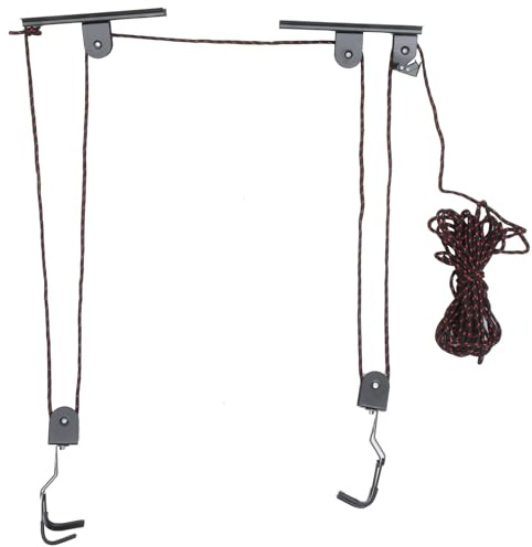 UPKOCH Soporte Colgador Bicicleta para Garaje y Techo, Acero Resistente, Elevador Portátil para Almacenamiento, Montaje en Pared, Adecuado para Ciclismo y Espacio Color Aleatorio