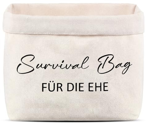 Sinmoe Survival Bag für die Ehe Hochzeitsgeschenk Brautpaar Geschenkkorb | Geschenk zur Hochzeit, Brotkorb Notfallkörbchen, Geschenkideen für Polterabend Hochzeitstag Silberhochzeit