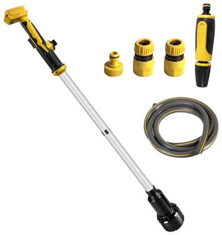 Bomba de transferencia de agua inalámbrica compatible con batería Dewalt de 18 V y 20 V, altura de cabeza de 3 m, flujo alto de 3600 l/h, bomba sumergible portátil para piscina, jardín, estanque, RV