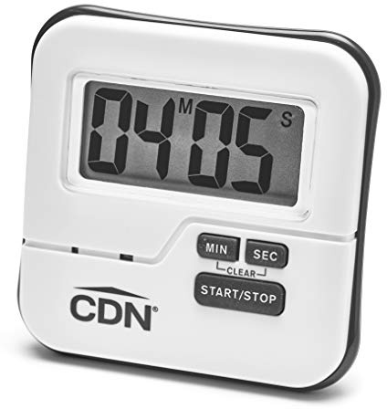 CDN Waterproof Kitchen Timer | Big Digital Display | 90-Second Loud Alarm with Flashing Light | Shatterproof & Steamproof | Magnet & Stand Mount | Ideal for Chefs | TMW1