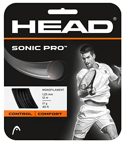 HEAD Sonic Pro Racket String Black, Size 16