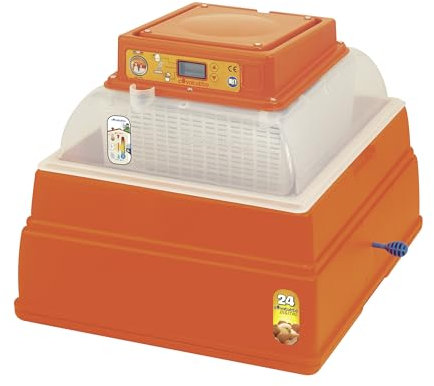 Kerbl Brutautomat Covatutto 24 digital (Farbe rot, L x B x H 41 x 35 x 37,5 cm, mit Euroflachstecker, zum ausbrüten von Eiern ohne Henne) 73083