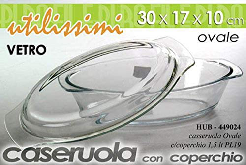 Paolo Rossi Casseruola ovale con coperchio, 30 x 17 x 10 cm
