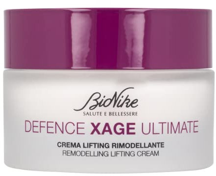Bionike Defence Xage Ultimate - Lifting Viso Rimodellante Anti Age, Rimodella e Contrasta Rilassamento Cutaneo e Rughe Profonde, Dona Elasticità e Tonicità, 50 ml