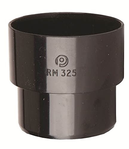 STX_376414 Polypipe Mini Downpipe Connector 50mm Black (RM325B)