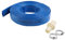 KATSU Manguera Plana para Descarga de Agua 20 m x 32 mm, con 2 Clips y Conector, Se Adapta a Bombas de Agua Sumergibles y Otras para Drenar Estanques, Riego de Jardines, Piscinas, Azul 664435