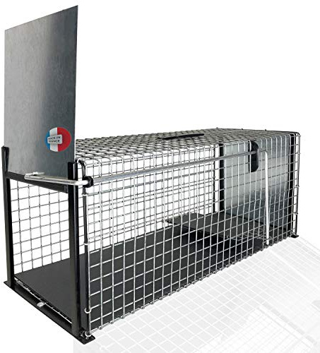 Grand piège à chat 78X31X31 cm pour attraper et capturer les chats Capture et attrape les autres animaux, chat errant et autres nuisibles Cette cage possède deux trappes, caisse de transport