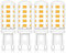 Huoqilin Bombillas LED G9 3W Equivalente a 40W Halógena,Blanco Cálido 3000K,360Lm,Sin Parpadeo,360 Grados, No Regulables, 4 Unidades