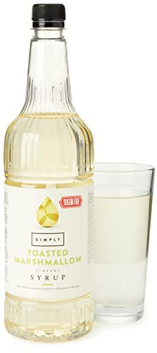 SIMPLY Sugar Free Toasted Marshmallow Syrup (1 Litre) | Low Calorie, Vegan & Nut Free Flavoured Syrup for Coffee, Cocktails & Baking