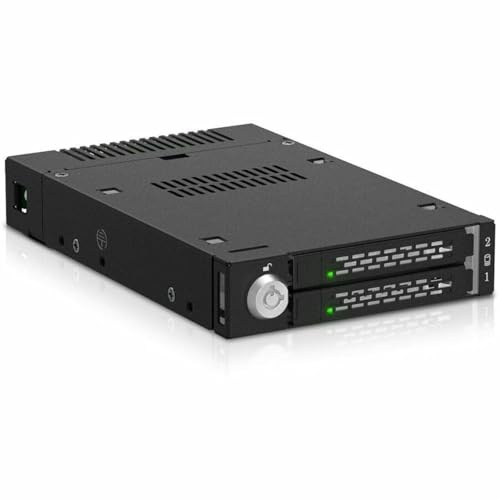 Icy Dock ToughArmor MB834MK-B V2 Drive Enclosure for 3.5 M.2, PCI Express NVMe 4.0 - SFF-8654 SlimSAS Host Interface Internal - Black