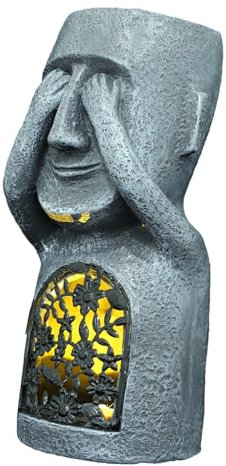 IMIKEYA Große Harzskulptur Osterinsel Statue Gartenornamente Outdoor Home Decor Statue Für
