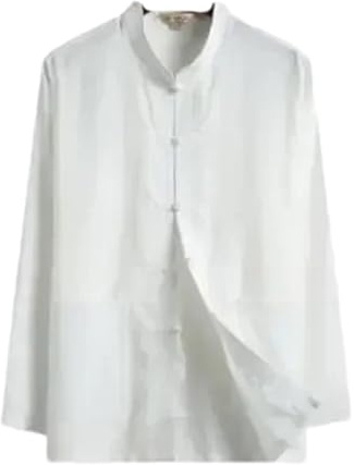 BoShiNuo Traditional Chinese Style Embroidery Dragon Hanfu Blouse Tang Suit Men Kung Fu Ops Jackets Cheongsam Year Coats white L