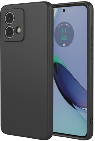 HAOYE Funda para Motorola Moto G84 5G, Carcasa Suave Silicona TPU de Cubierta Delgado, Protector a Prueba de Golpes Case Cover con Forro de Tela. Negro