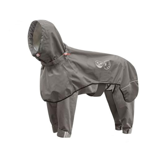 LVYUDS Einstellbar Regenmantel Hund, Alles Inklusive mit Kapuze 4 Beine Hunde Regenmantel, Reflektierend Wasserdicht Winddicht Regenjacke Hund für mittel zu Große Hunde(Color:Blau,Size:XS)