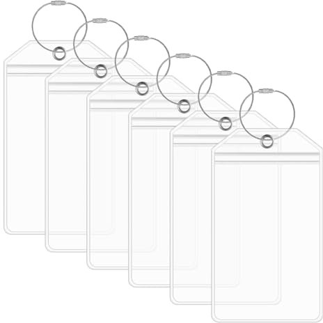 6PCS Kreuzfahrt Gepäckanhänger kofferanhänger kreuzfahrt Wasserfest Robuste Wasserfeste Ausgestattet mit 6 Stahlseilen PVC Transparente Kofferanhänger für Reisegepäck, Taschen, Rucksäcke