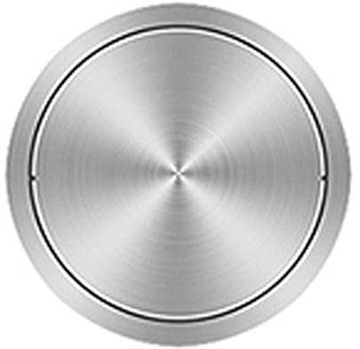 ASerZenith Couvercle Rond de Poubelle en Acier Inoxydable, Couvercle de Poubelle à Rabat Automatique, Couvercle de Poubelle de Cuisine à œillets, Couvercle de Poubelle à Chasse d'eau, po(Silver)