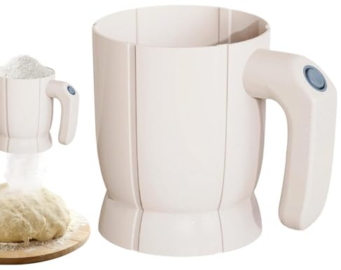 Tamiz de harina | Tamiz automático para hornear | Máquina de tamiz eléctrico - Tamiz de harina de mano ABS | Tamiz para hornear | Tamiz de harina de malla fina con mango | Tamiz de hornear silencioso