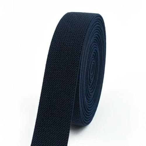 Banda elástica para cintura de pantalones, 2/5/10 m, 38 mm, bandas de goma para ropa interior, accesorios de costura para bricolaje, azul marino, 38 mm, 10 metros