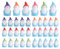 Tinoaly 36pcs Mini Resin Gnomes Statues, Tiny Fairy Garden Decor Cute Miniature Gnome to Hide Dwarf Figurines for Patio Yard Dollhouse Plant Pots Landscape Car Home Outdoor Ornaments (6 Colors)