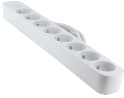 Bloc multiprise 8x16 A + Interrupteur - 1,5m - Chacon