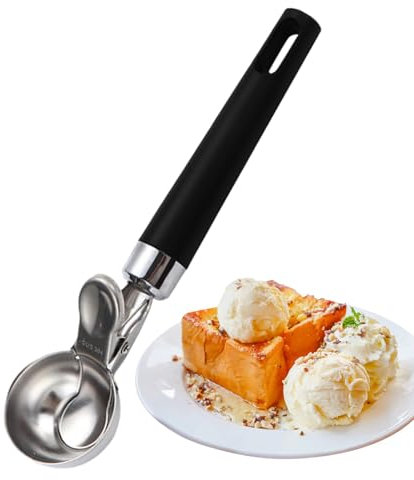 SCOOP DE HELEMA-Cuchara anti-congelada antiadherente Spoon | Herramienta de servicio ergonómico para helado duro, porción de frutas, baller de postres para uso de la cocina, cuchara fácil para fiestas