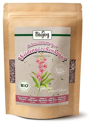 Biojoy Tisane d'Épilobe BIO (100 g), Épilobe à feuilles étroites, séchée et coupée (Epilobium angustifolium)